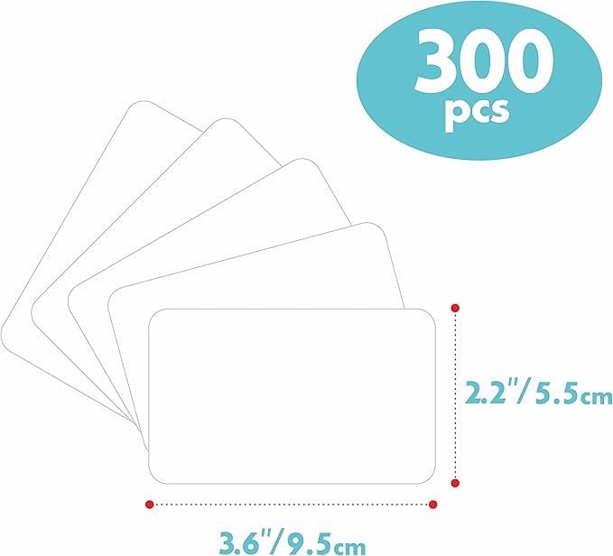 300pcs Plain Name tag Labels, Blank Name Badge - Image 2