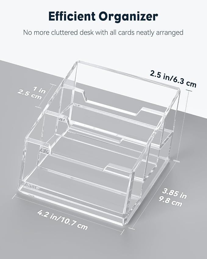 Uniclife Acrylic Business Card Holder - Image 2