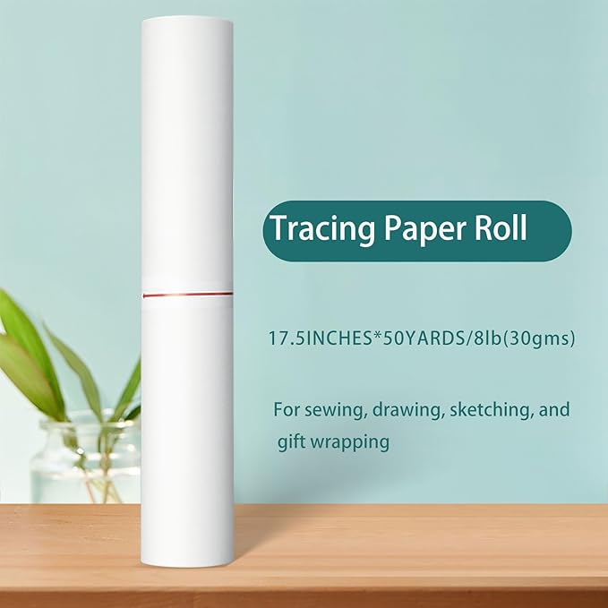 SEMLEART Tracing Paper Roll, 17.5-inch x 50yard，White Translucent Vellum - Image 2