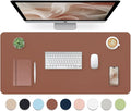 Bloss Brown Leather Desk Pad Protector, Office Desk Mat, Large Mouse Pad by Bloss