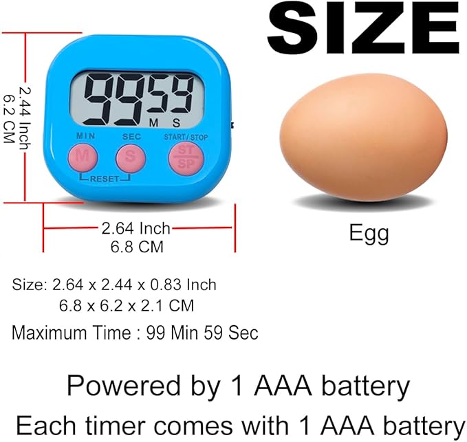 Digital Kitchen Timer, BESTWYA Electronic Timer - Image 2