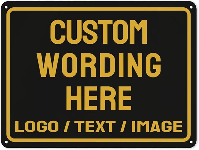 Custom Sign Bulk Personalized Metal Signs by Custom