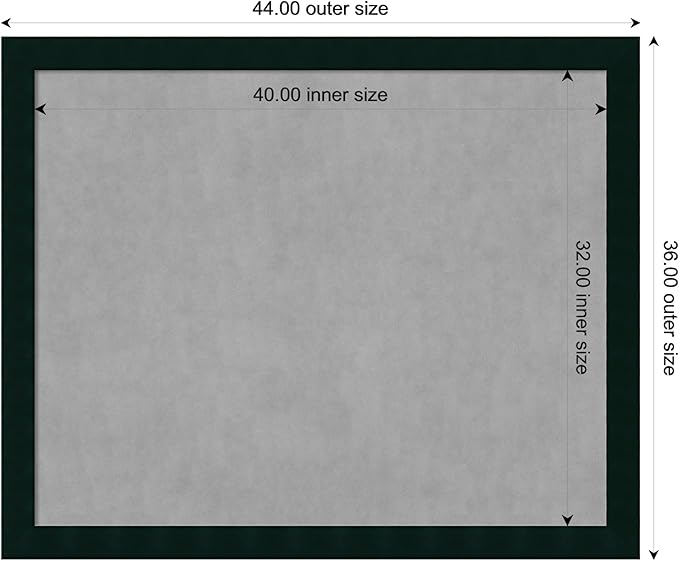 Amanti Art Black Framed Magnetic Board 36x44 X-Large Vision Board - Image 4