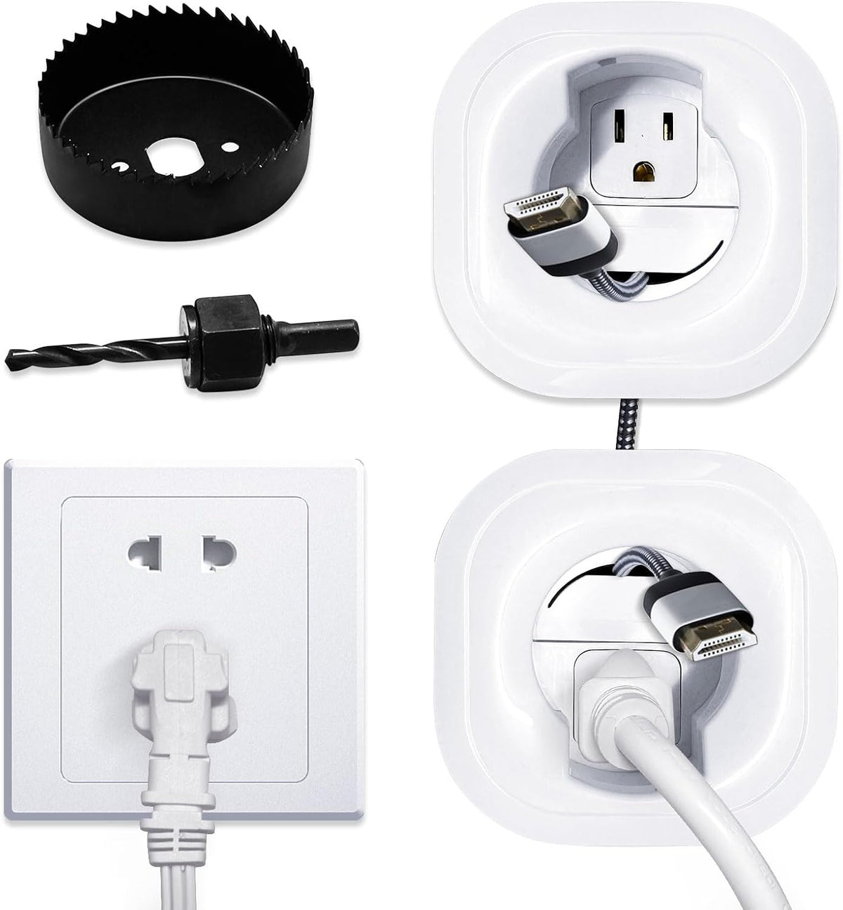 in-Wall Cable Management Kit, Wire Manager for Power and Low Voltage Cables, ...
