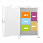 36×24 Inch Lockable Enclosed Bulletin Board, Weather-Resistant Outdoor - Image 2