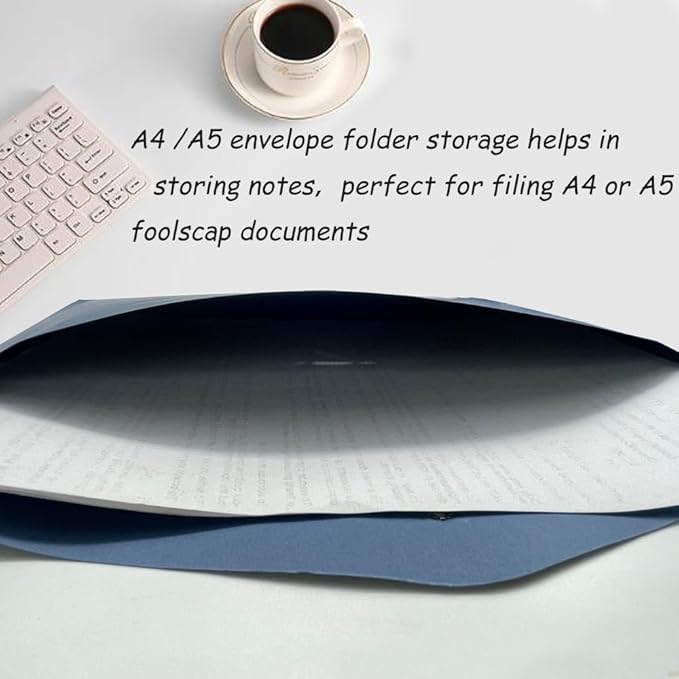 10pcs A4 Kraft Paper Envelopes Portfolio Foolscap File Folders Document Folder - Image 4