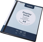 HF2 A4 Front View Display Book with 20 Pockets - Black