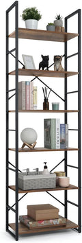 CAPHAUS 6 Tier Bookshelf, 24 Inch Width Free Standing Shelf, Bookcase Shelf by CAPHAUS