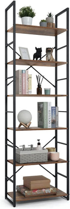 CAPHAUS 6 Tier Bookshelf, 24 Inch Width Free Standing Shelf, Bookcase Shelf by CAPHAUS