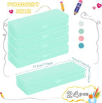 Fainne 24 Pcs Plastic Pencil Case Bulk Pencil Boxes Plastic Stationery Case - Image 2