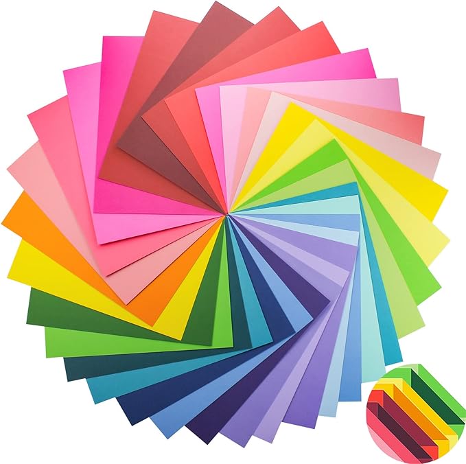 Livholic 100 Pack Heavy Duty Paper Colored Cardstock Front Back Different Color by Livholic-Rosebluebell