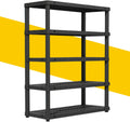 72”h plastic garage storage shelves,5-tier heavy duty plastic, main product view