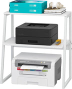 Arbuxzuy Printer Stand for Desk, Desktop Printer Shelf, 3 Tier Desk Shelf for - Image 8