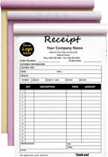 Custom Invoice Book in 3-Part /2-Part Receipt Book by Wasetell