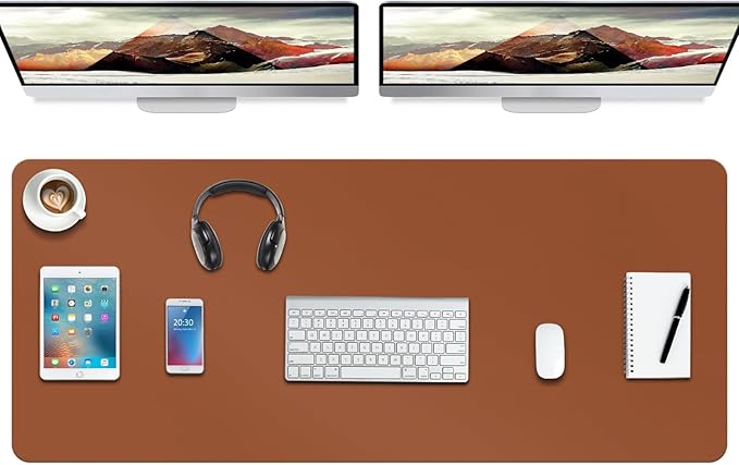 Boutilon Leather Desk Pad Protector, Non-Slip Mouse Pad, Laptop Desk Pad by Boutilon
