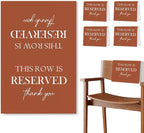 ChissNook Reserved Seating Chair Signs, This Row Is Reserved Pew Cloths Seating by Unknown