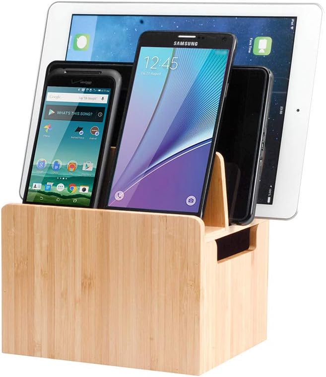 MobileVision Bamboo Charging Station & Compatible Apple Watch Adapter Combo - Image 6