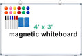 H-Qprobd Large Dry Erase White Board 4' x 3' Magnetic Whiteboard 48"x36" by H-Qprobd