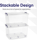 Superio Storage Bins with Lids, Stackable Totes, BPA Free, Odor Free, Organizer - Image 3