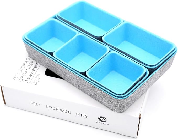 Welaxy Drawer organizers bins dividers storage trays shallow organizing box - Image 5