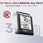 BaldrTherm Room Thermometer Indoor Humidity Meter, Solar-Powered 3.2'' Digital - Image 4
