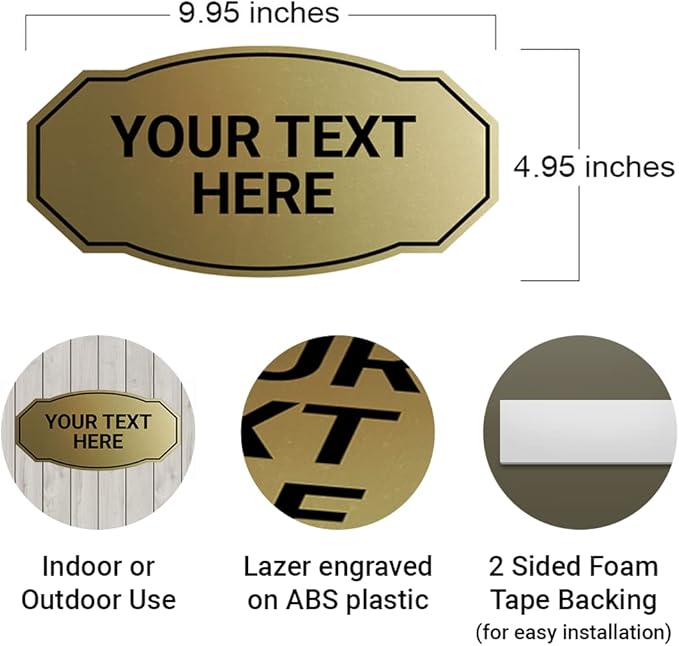 Custom Victorian Wall or Door Sign – Personalized Plastic Sign - Image 5