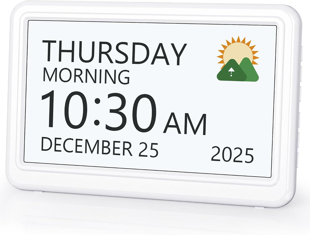 digital clock with date and week for seniors, main product view