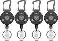 4 Pack Retractable Keychain Heavy Duty, Badge Reels Retractable, Tactical ID by OARIDEY