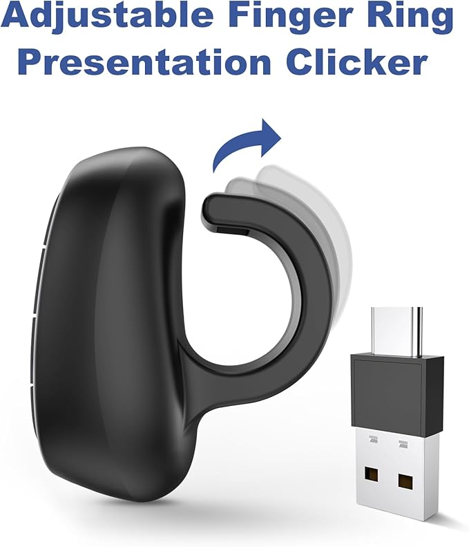 Presentation Clicker PowerPoint Wireless Presenter Remote: USB C Laser Pointer - Image 3