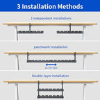 SRJZMLY 31Inch Extendable Under Desk Cable Management Tray Multi-Model Metal - Image 3