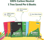 ECONAMA Subject Book Spiral Notebook Pack of 6 Wide Ruled 140 Pages 8" × 10.5" - Image 4