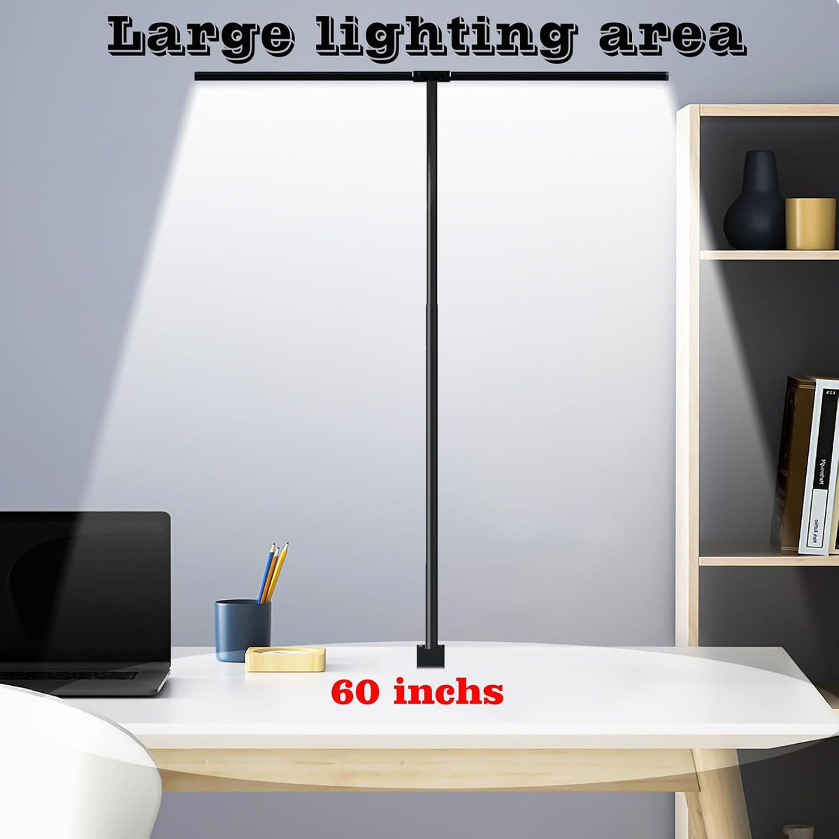 LED Desk Lamp for Home Office, Eye Caring Architect Desk Light with Clamp,50 ...