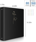 Uquelic 80-Pocket Binder with Plastic Sleeves - Image 4