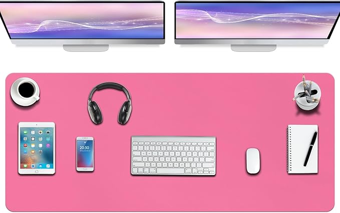 Boutilon Leather Desk Pad Protector, Non-Slip Mouse Pad, Laptop Desk Pad by Boutilon