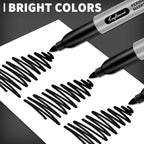 craftinova Black Permanent Markers Bulk Fine Point, Fine Tip Markers Set - Image 3