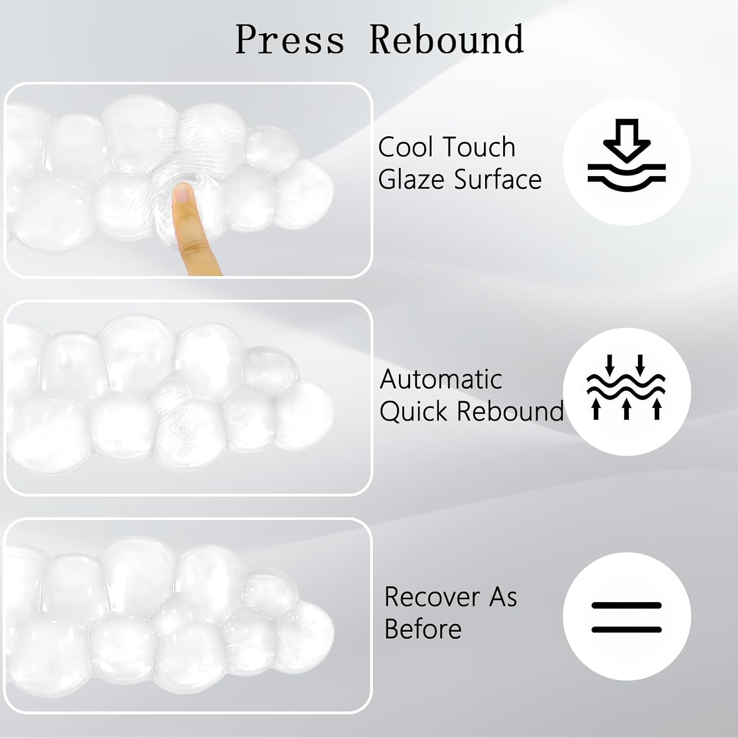 Gel Cloud Wrist Rest for Keyboard and Mouse Clear Mouse Pad with Wrist Rest 3PCS Ergonomic Cool Keyboard Wrist Pad Cute Acrylic Coaster Non-Slip Cute Transparent Mouse Wrist Pad for Computer Keyboard