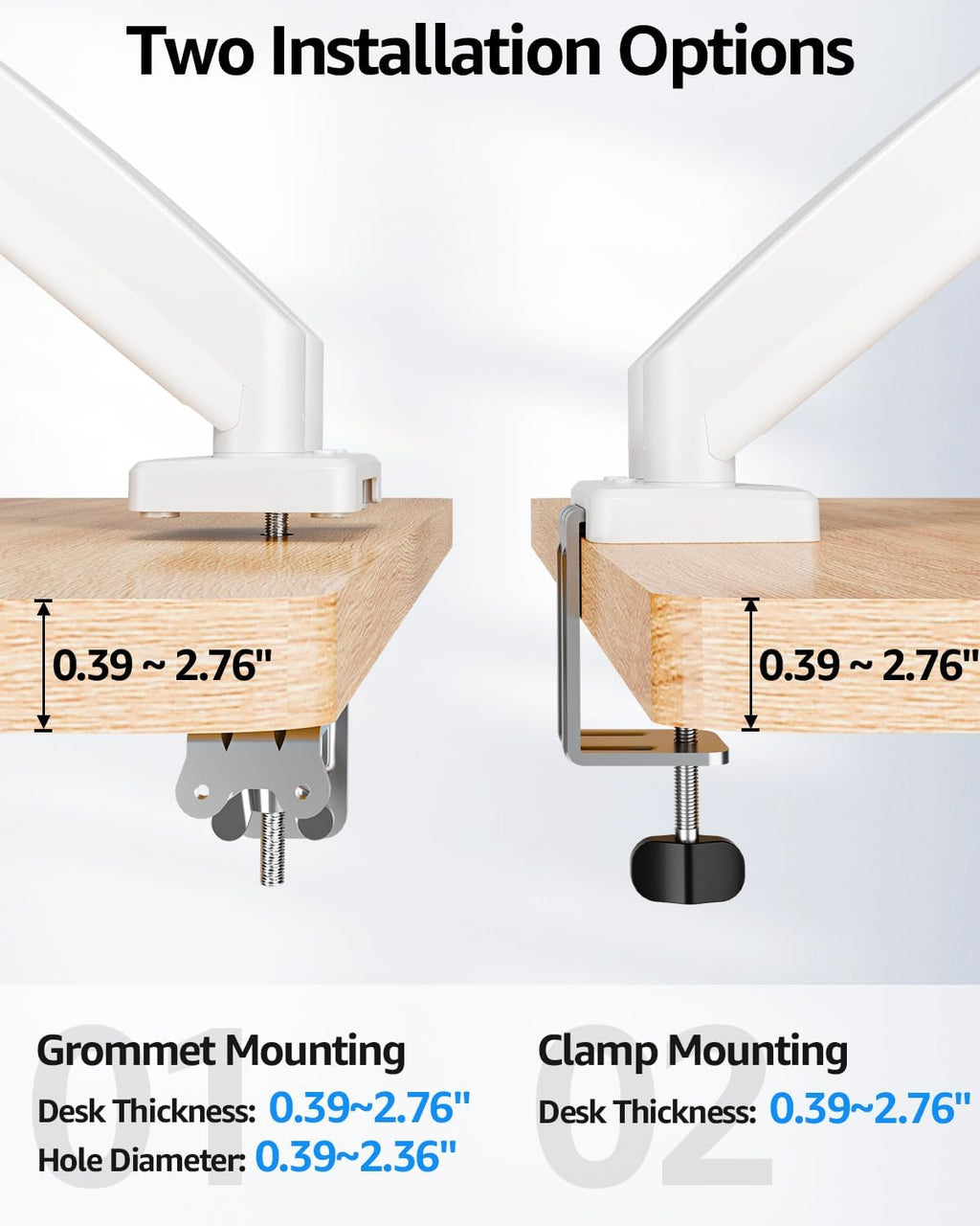 dual monitor arm desk mount fits max 32, package contents
