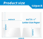 2 pocket white paper folders bulk for file, side view