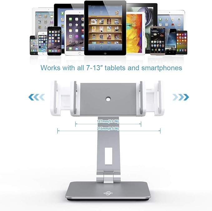 KABCON Tablet Stand Holder, Tightness Adjustable Multi-Angle Foldable Eye-Level - Image 2