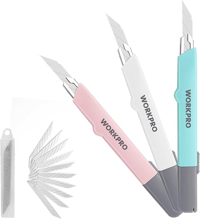 WORKPRO Premium Utility Knife Retractable Snap-off blade, Gift - Image 9