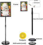 Adjustable Poster Sign Stand Holder Heavy Duty Snap Open Aluminum Pedestal - Image 6