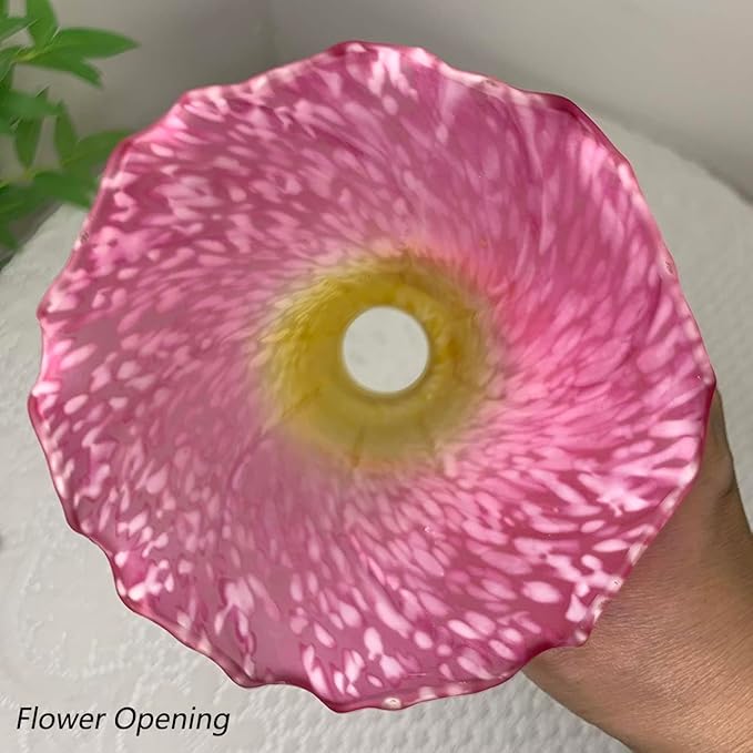 Bieye LS12 Lily Flower Blown Glass Lampshade - Image 4