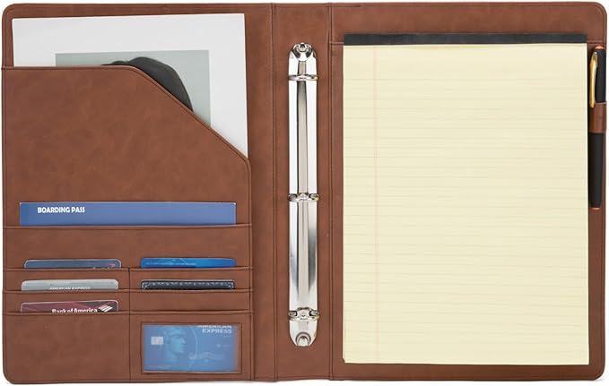 Geslun Personalized Vegan Leather 3 Ring Binder, Custom 8.5 x 11 Letter Size - Image 8