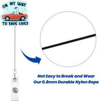 On My Way To Save Lives Funny Silly Goose Nurse Badge Reel, Cute Paramedic - Image 5