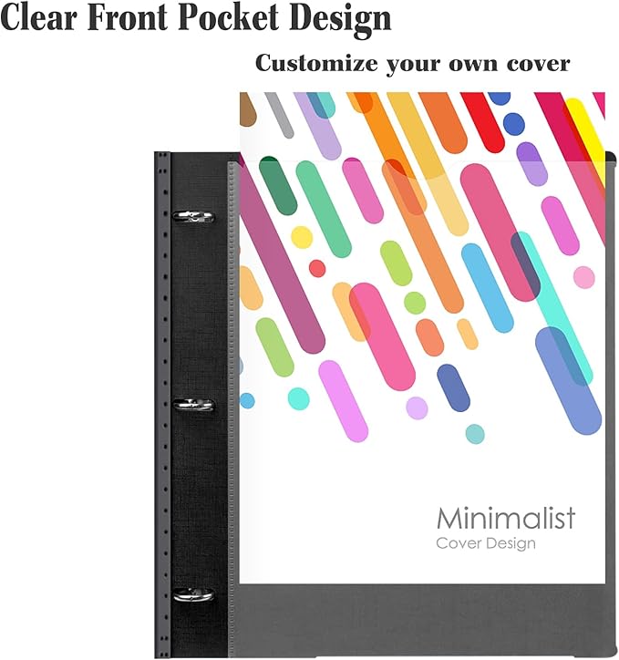 INFUN Telescoping 3 Ring Binder -1PCS-Black, Flexible Round Binder - Image 5