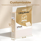 SUNEE 3 Ring Binder 1.5 Inch 1 Pack - Image 7