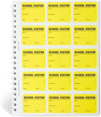 School Visitor Log Book, Spiral-Bound Visitor Badges, Guest Register Book by IDCardPros