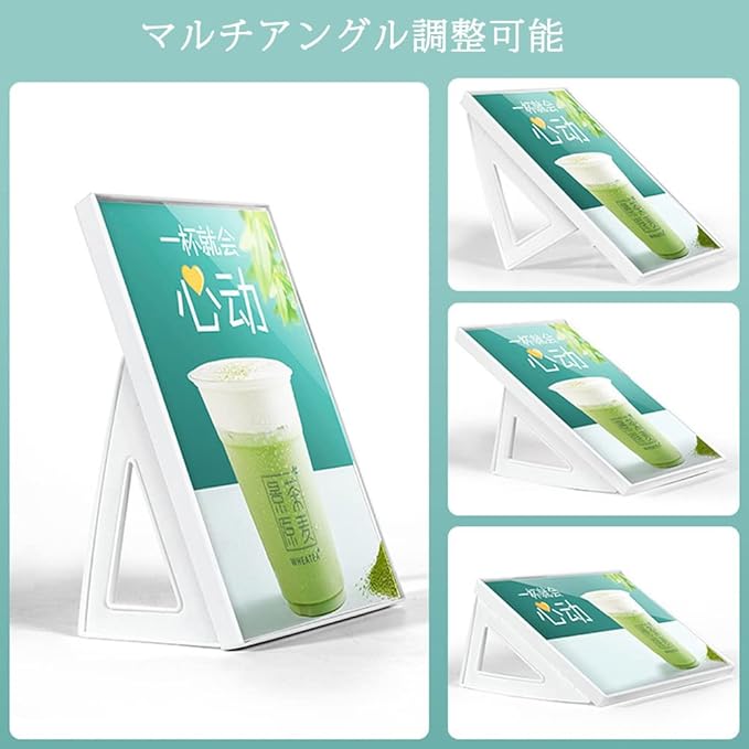 ECKEK ABS Plastic Sign Holder，Menu Displays L Shape Sign Stand - Image 6
