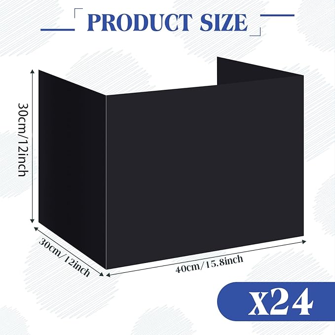 Crtiin 24 Pcs Privacy Folders for Students Desk Dividers Standard School - Image 2