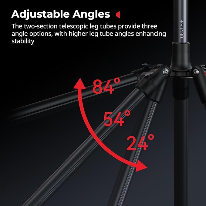 SMALLRIG 74.8"/ 6.23 ft Adjustable Light Stand Photography, Max Load 8.8 lb - Image 5
